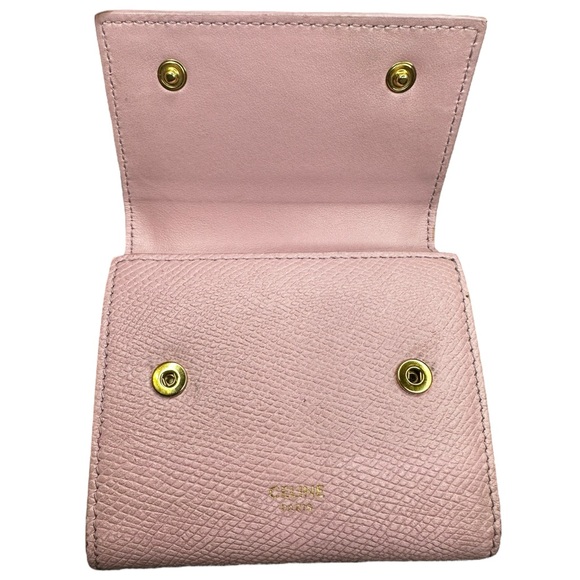 CELINE Grained Calfskin Tri-Fold Wallet W/ COA - Picture 7 of 13
